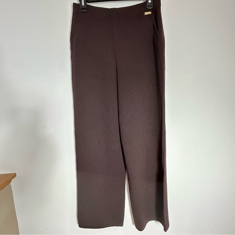 St. John Sport Essentials Marie Grey Classic Brown Trousers Elastic Waist Size M - Picture 1 of 13